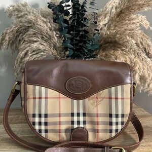 Burberry Classic Brown and Tan Crossbody Bag